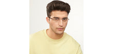 Load image into Gallery viewer, Gunmetal Rectangle Rimless Unisex Eyeglasses by Lenskart Air-152060