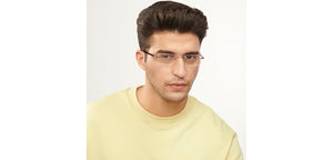Gunmetal Rectangle Rimless Unisex Eyeglasses by Lenskart Air-152060