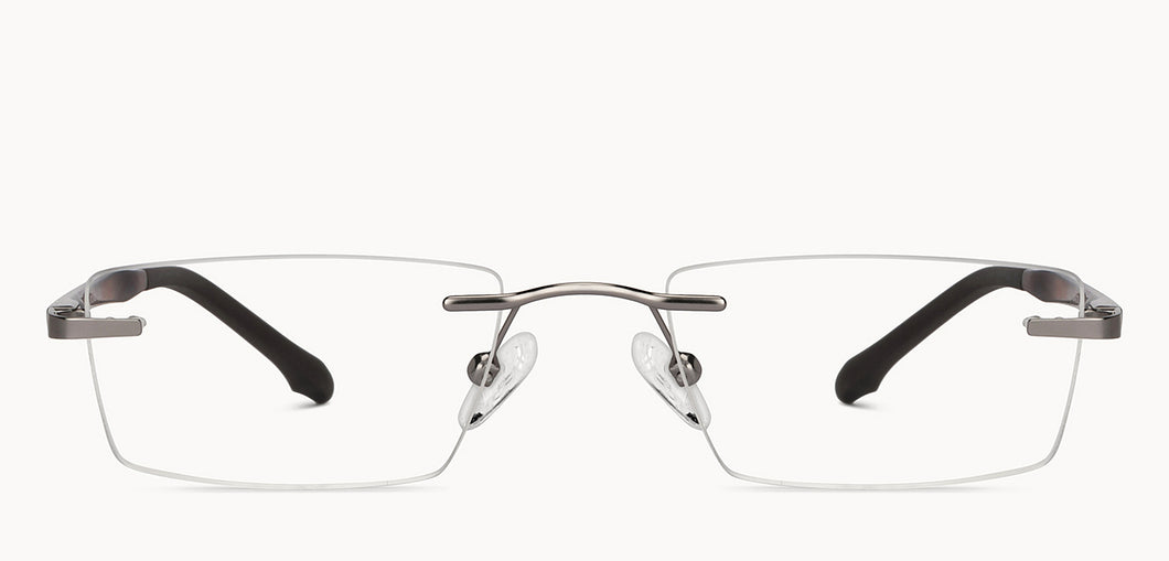 Gunmetal Rectangle Rimless Unisex Eyeglasses by Lenskart Air-152060