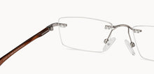 Load image into Gallery viewer, Gunmetal Rectangle Rimless Unisex Eyeglasses by Lenskart Air-152060