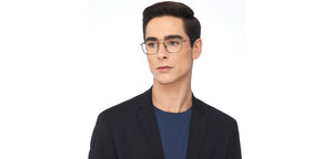 Gunmetal Rectangle Full Rim Unisex Eyeglasses by John Jacobs-201388