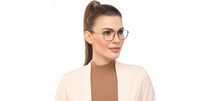 Gunmetal Rectangle Full Rim Unisex Eyeglasses by John Jacobs-201388