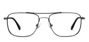 Gunmetal Rectangle Full Rim Unisex Eyeglasses by John Jacobs-201388