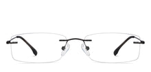 Load image into Gallery viewer, Gunmetal Rectangle Rimless Unisex Eyeglasses by Vincent Chase-150415