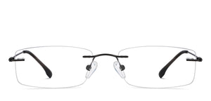 Gunmetal Rectangle Rimless Unisex Eyeglasses by Vincent Chase-150415