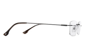 Gunmetal Rectangle Rimless Unisex Eyeglasses by Vincent Chase-150415