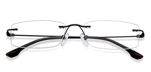 Gunmetal Rectangle Rimless Unisex Eyeglasses by Vincent Chase-150415