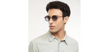 Load image into Gallery viewer, Gunmetal Round Full Rim Unisex Sunglasses by Vincent Chase Polarized-201168