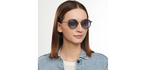 Gunmetal Round Full Rim Unisex Sunglasses by Vincent Chase Polarized-201168