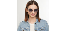 Load image into Gallery viewer, Gunmetal Round Full Rim Unisex Sunglasses by Vincent Chase Polarized-201168