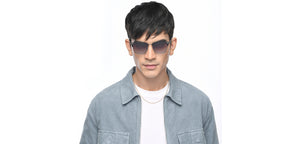 Gunmetal Clubmaster Full Rim Unisex Sunglasses by Vincent Chase Polarized-209296