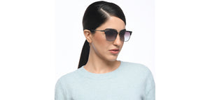Gunmetal Clubmaster Full Rim Unisex Sunglasses by Vincent Chase Polarized-209296