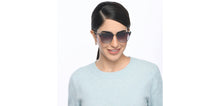 Load image into Gallery viewer, Gunmetal Clubmaster Full Rim Unisex Sunglasses by Vincent Chase Polarized-209296