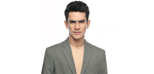 Gunmetal Aviator Full Rim Unisex Eyeglasses by John Jacobs-209674