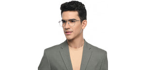 Gunmetal Aviator Full Rim Unisex Eyeglasses by John Jacobs-209674