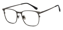 Load image into Gallery viewer, Gunmetal Rectangle Full Rim Unisex Eyeglasses by John Jacobs-209662