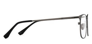 Gunmetal Rectangle Full Rim Unisex Eyeglasses by John Jacobs-209662