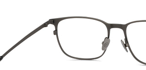 Gunmetal Rectangle Full Rim Unisex Eyeglasses by John Jacobs-209662