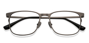Gunmetal Rectangle Full Rim Unisex Eyeglasses by John Jacobs-209662