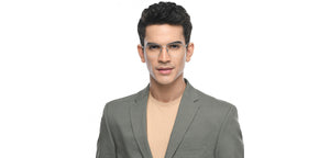 Gunmetal Rectangle Full Rim Unisex Eyeglasses by John Jacobs-209664