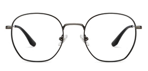 Gunmetal Round Full Rim Unisex Eyeglasses by John Jacobs-201375
