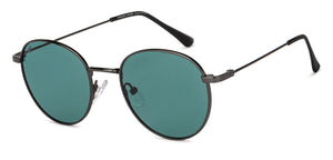 Gunmetal Round Full Rim Unisex Sunglasses by Vincent Chase Polarized-200414