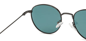 Gunmetal Round Full Rim Unisex Sunglasses by Vincent Chase Polarized-200414