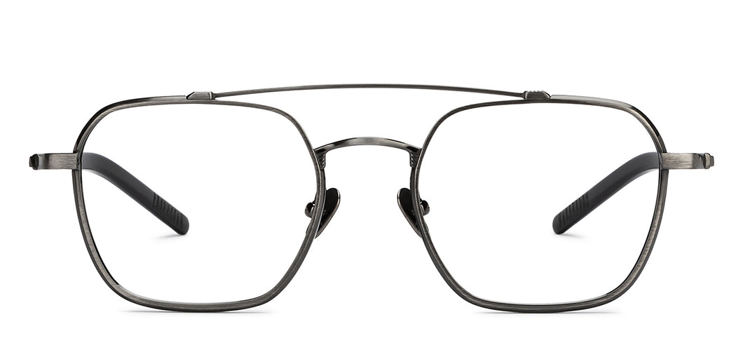 Gunmetal Square Full Rim Unisex Eyeglasses by John Jacobs-207210