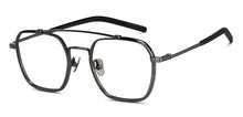 Load image into Gallery viewer, Gunmetal Square Full Rim Unisex Eyeglasses by John Jacobs-207210
