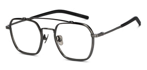 Gunmetal Square Full Rim Unisex Eyeglasses by John Jacobs-207210