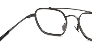 Gunmetal Square Full Rim Unisex Eyeglasses by John Jacobs-207210