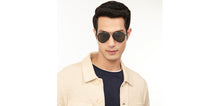 Load image into Gallery viewer, Gunmetal Aviator Full Rim Unisex Sunglasses by Vincent Chase Polarized-206772