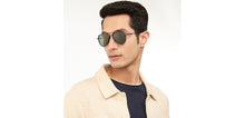 Load image into Gallery viewer, Gunmetal Aviator Full Rim Unisex Sunglasses by Vincent Chase Polarized-206772