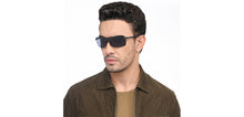 Load image into Gallery viewer, Gunmetal Square Rimless Unisex Sunglasses by John Jacobs-207027