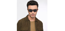 Load image into Gallery viewer, Gunmetal Square Rimless Unisex Sunglasses by John Jacobs-207027