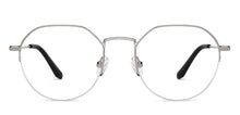 Load image into Gallery viewer, Gunmetal Geometric Half Rim Unisex Eyeglasses by Vincent Chase-150982