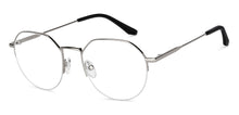 Load image into Gallery viewer, Gunmetal Geometric Half Rim Unisex Eyeglasses by Vincent Chase-150982