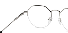 Load image into Gallery viewer, Gunmetal Geometric Half Rim Unisex Eyeglasses by Vincent Chase-150982
