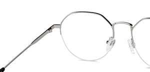 Gunmetal Geometric Half Rim Unisex Eyeglasses by Vincent Chase-150982