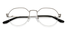 Load image into Gallery viewer, Gunmetal Geometric Half Rim Unisex Eyeglasses by Vincent Chase-150982