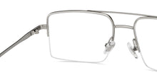 Load image into Gallery viewer, Gunmetal Rectangle Half Rim Unisex Eyeglasses by John Jacobs-201429
