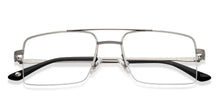 Load image into Gallery viewer, Gunmetal Rectangle Half Rim Unisex Eyeglasses by John Jacobs-201429
