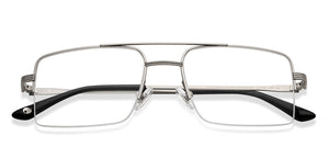 Gunmetal Rectangle Half Rim Unisex Eyeglasses by John Jacobs-201429