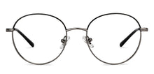 Load image into Gallery viewer, Gunmetal Round Half Rim Unisex Eyeglasses by John Jacobs-201391