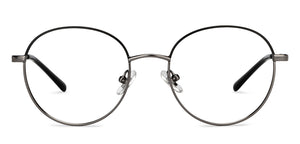 Gunmetal Round Half Rim Unisex Eyeglasses by John Jacobs-201391