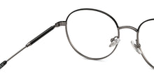 Load image into Gallery viewer, Gunmetal Round Half Rim Unisex Eyeglasses by John Jacobs-201391