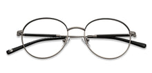 Load image into Gallery viewer, Gunmetal Round Half Rim Unisex Eyeglasses by John Jacobs-201391