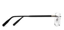 Load image into Gallery viewer, Gunmetal Rectangle Rimless Unisex Eyeglasses by John Jacobs-152656