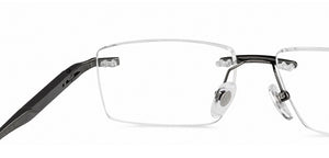 Gunmetal Rectangle Rimless Unisex Eyeglasses by John Jacobs-152660