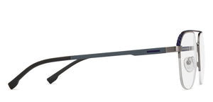 Gunmetal Blue Aviator Half Rim Unisex Eyeglasses by Lenskart Air-200221
